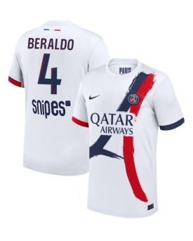 Billige Fotballdrakt Paris Saint-Germain Lucas Beraldo #4 Replika Bortedrakt 2025-26 Kortermet Billige Fotballdrakt Paris Saint-Germain Lucas Beraldo #4 Replika Bortedrakt 2025-26 Kortermet